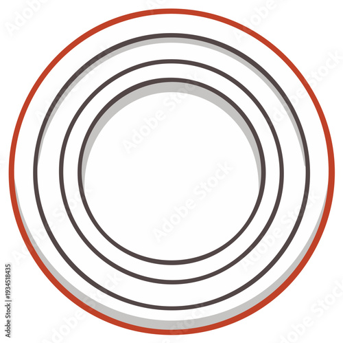 Clay pigeon target for skeet and trap shooting sports vector icon