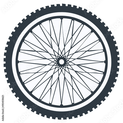 Front Mountain Bicycle Wheel with Spokes for Off-Road Cycling and Downhill Racing