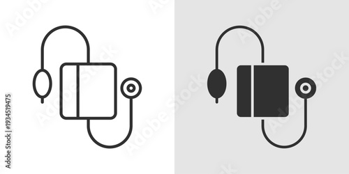 Blood Pressure Icon representing cardiovascular health monitoring, medical checkups, and measurement of systolic and diastolic pressure in healthcare and clinical settings.