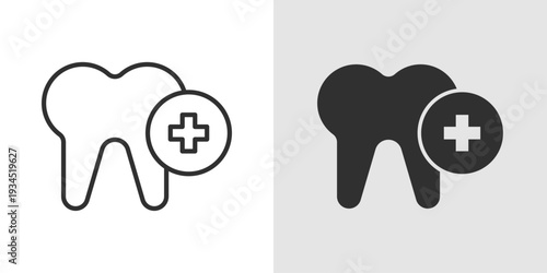 Dental Care Icon representing oral hygiene, tooth protection, dentistry services, and healthcare practices for maintaining healthy teeth and gums.