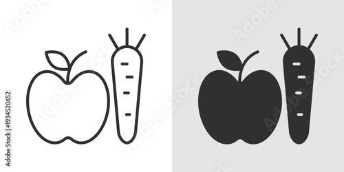 Healthy Food Icon representing nutritious meals, balanced diet, wellness nutrition, organic foods, and lifestyle choices for health and fitness.
