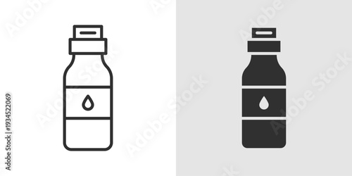 Water Bottle Icon representing hydration, fitness, and healthy lifestyle. Stroke, filled, and colored vector illustration.