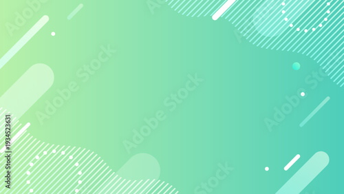 緑　グラデーション　ポップな背景　16:9