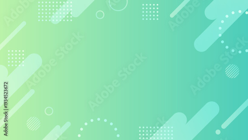 緑　グラデーション　ポップな背景　16:9