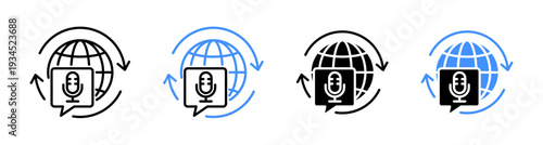 Media Relations and Digital Broadcasting Icon Vector illustration editable