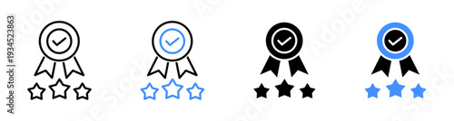 Brand Reputation and Excellence Award Icon Vector illustration editable