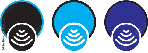 Motion sensor icon in thin stroke and flat .Motion sensor icon set. PIR detection symbols. Movement alert graphic design. Motion sensor icon vector Illustration