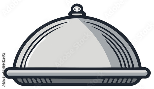 Cartoon-style serving platter with a lid