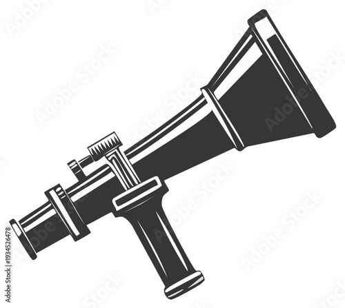 Vintage Telescope Scientific Instrument for Space Exploration and Observation