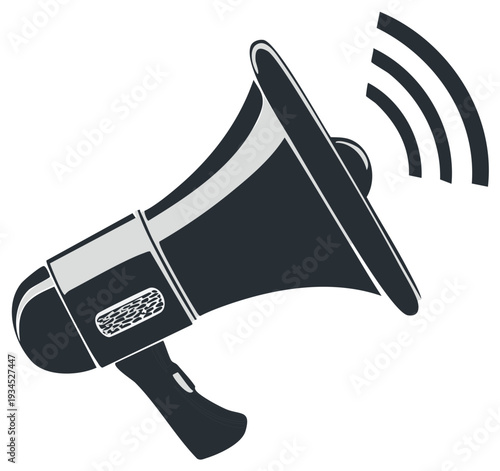 Loudspeaker Amplifying Sound Illustration for Communication and Announcements Graphic Design