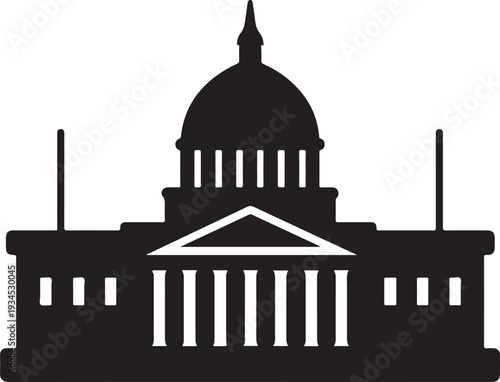 Government Capitol Building Silhouette