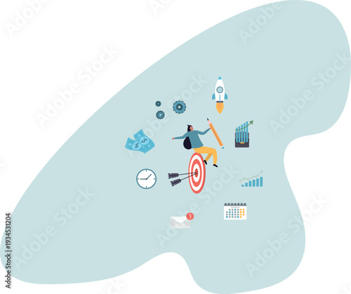 Project management or development plan, strategy or process to develop product, schedule or manage resource to achieve goal.person's life situation and his activities.