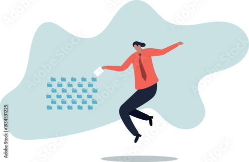 Organize files folder or archive document to be index, administration work, plan or file management, arrange online data or paperwork.person's life situation and his activities.