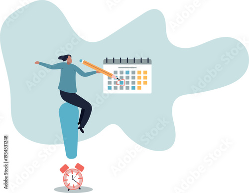 Important appointment calendar date, reminder or schedule for meeting or event, work deadline or planning for launch date.human life and situation.