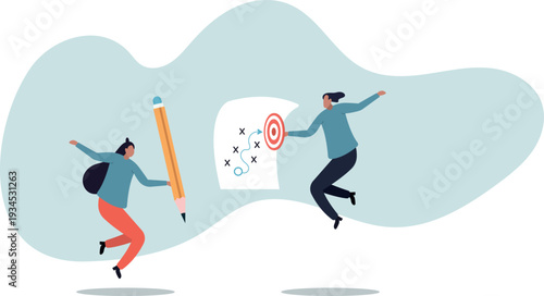 Strategic planning, plan to overcome difficulty or obstacle to reach goal or target, team brainstorm or competitor analysis,human life and situation.