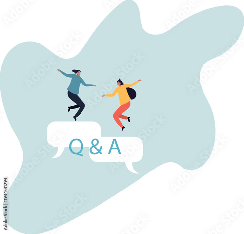 Q&A, question and answer session, FAQ or frequently asked questions, information to solve problem.human life and situation.