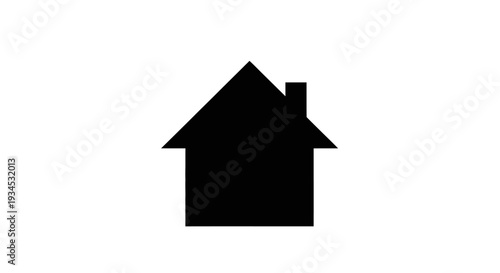 Simple Black House Icon Shape.