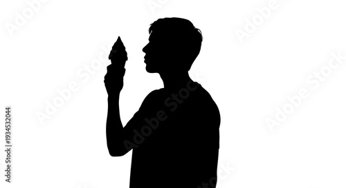 Man holding smartphone in hand.