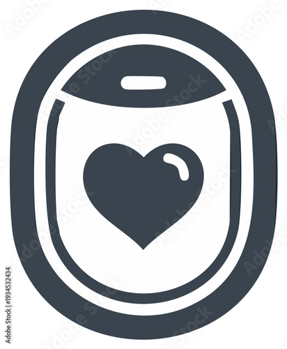 Heart shape seen through airplane window symbolizing love and travel