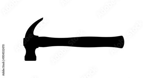 Black silhouette of a hammer.