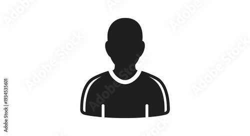 A simple minimalist black silhouette of a person s head and shoulders against a white background silhouette high quality