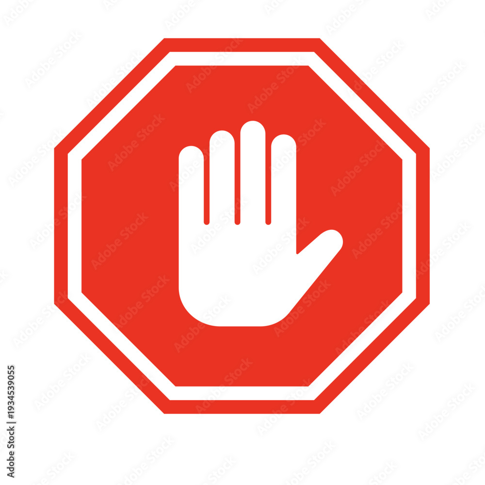 Obraz premium stop sign with hand