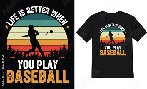 Vintage American Baseball Design with Distressed Text and Retro Sports Graphic