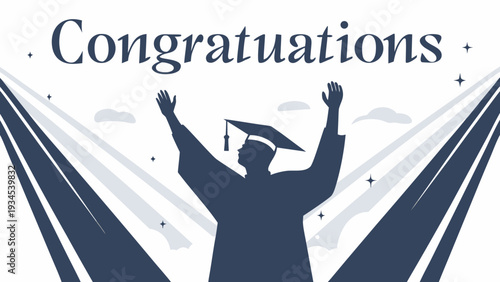Congratulations graduate celebrating academic success with pride
