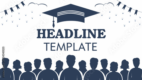 Graduation celebration with people and academic cap