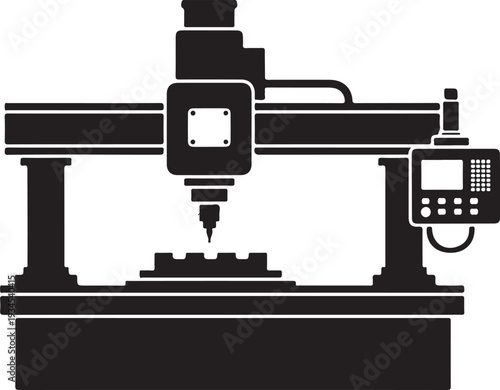 Industrialcoordinatemeasuringmachinewithprobeandcontrolpanelisolatedontransparentbackground
