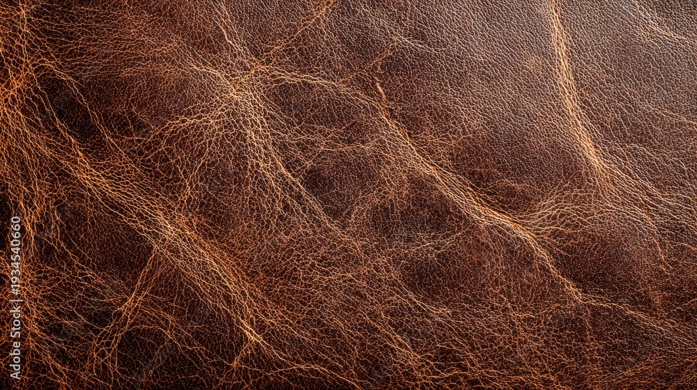 Fototapeta premium Rich brown textured leather surface background