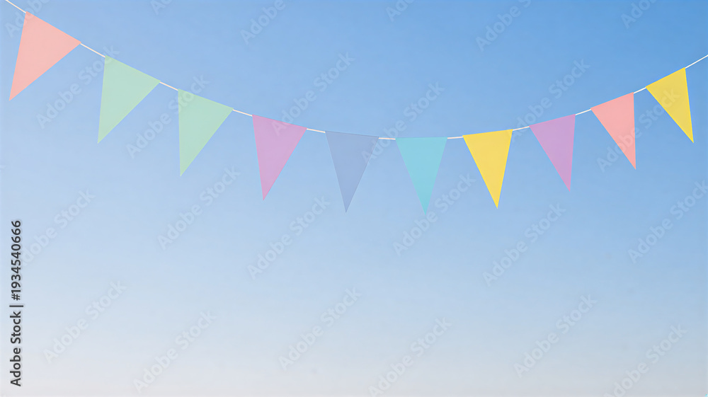 Fototapeta premium Festive Triangular Pennant Flags