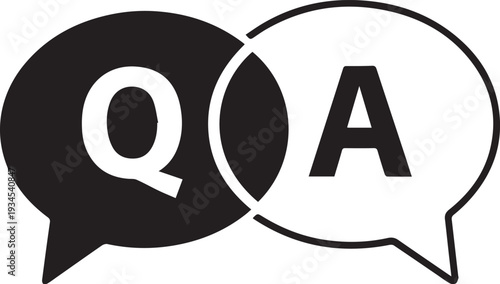 Q a logo with speech bubbles
