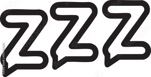 Black zzz letters