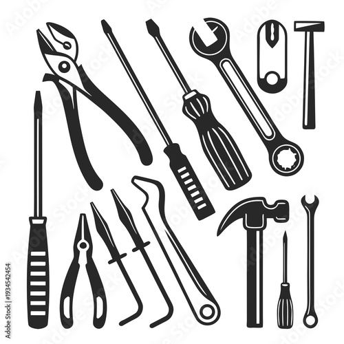 A comprehensive collection of various tools commonly used in construction and repair work.