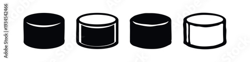 Abstract Cylindrical Objects with Varying Top Curves Icons