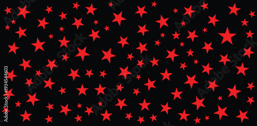 red stars pattern on black background