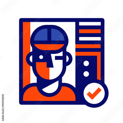 A verified user profile icon with a checkmark