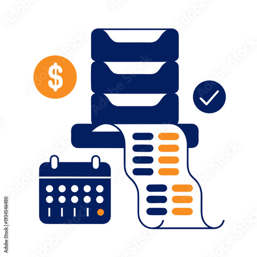 Icon representing invoicing and payment processing