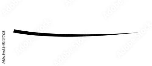 Fotografi Black curved swoosh line