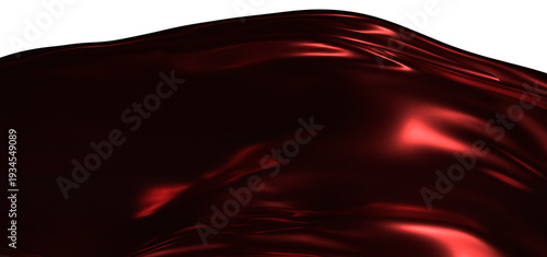 Dramatic abstract of red fabric with light and shadows creating an elegant and flowing design. Ideal for backgrounds and
