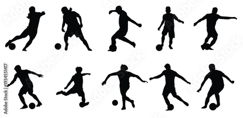 football player silhouette collection