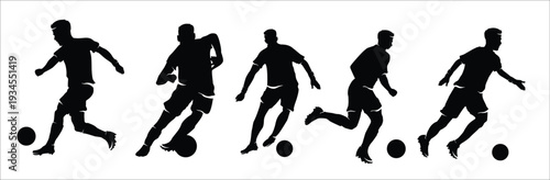 football player silhouette collection