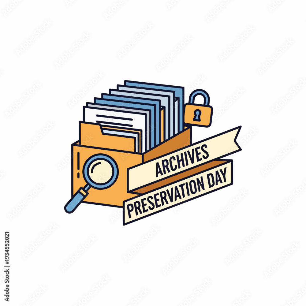 Obraz premium File Folder with Documents and Lock.