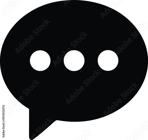 chat message speech bubble icon silhouette