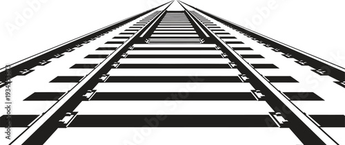 Railway tracks stretching into the distance