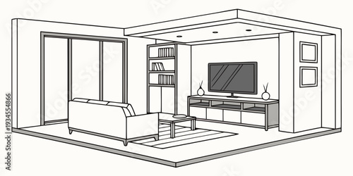 A modern bedroom with a large window, a comfortable bed, and a cozy seating area