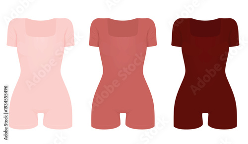 Red  bodysuit shirt. vector illustration