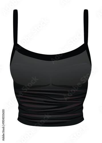Women black corset . vector illustration