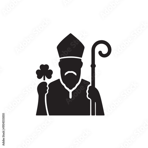 A black vector illustration of a graduation man and woman silhouette group designed as a symbolic business couple art sign